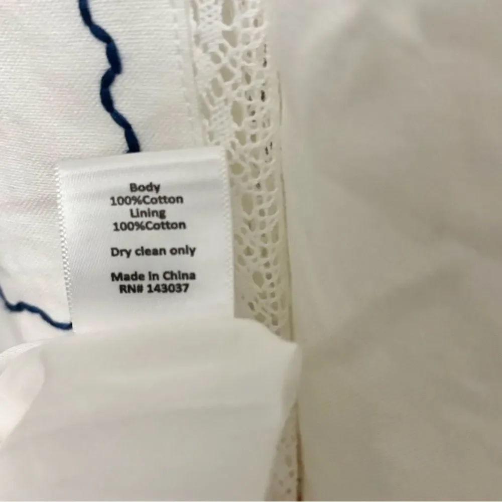 Hunter Bell Midi Dress Stefy Embroidered White Cotton Floral NWT 6 - Picture 12 of 14